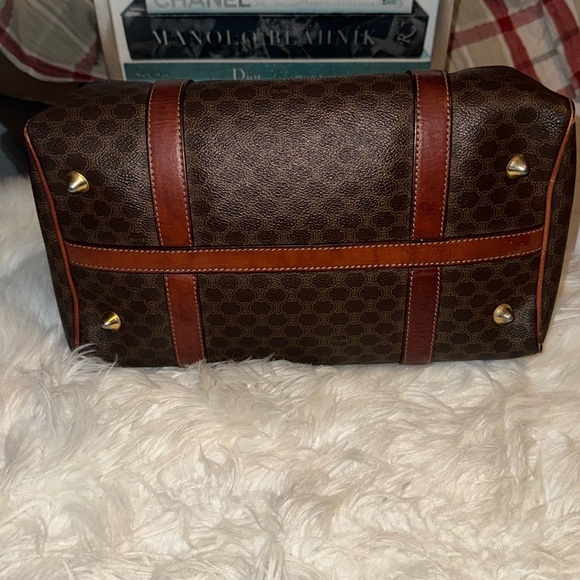 Celine Triomphe Macadam Monogram Logo Speedy 30 Boston Vintage Bag GUC - Picture 6 of 15